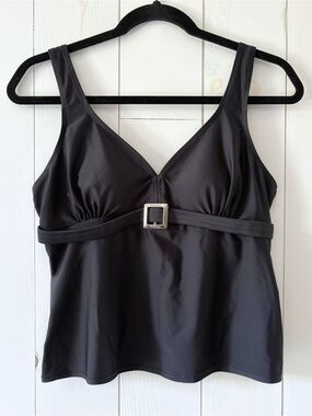 Y2K Krista Black Tankini Swim Top Size Medium